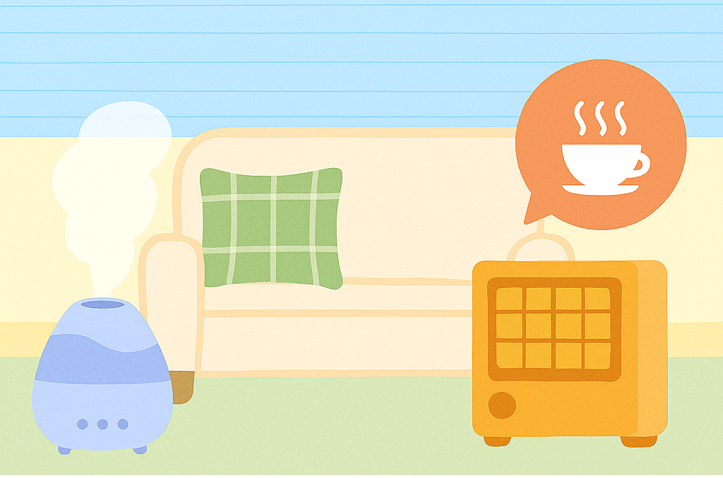 🌤️ 加湿でぽかぽか！暖房の乾燥対策で快適な室内環境を